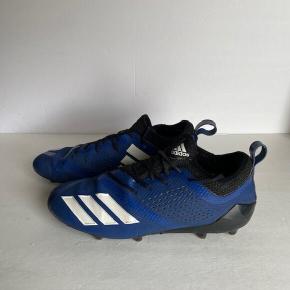 Adidas Adizero Football Cleats Size 9 Blue and White - Picture 12 of 12
